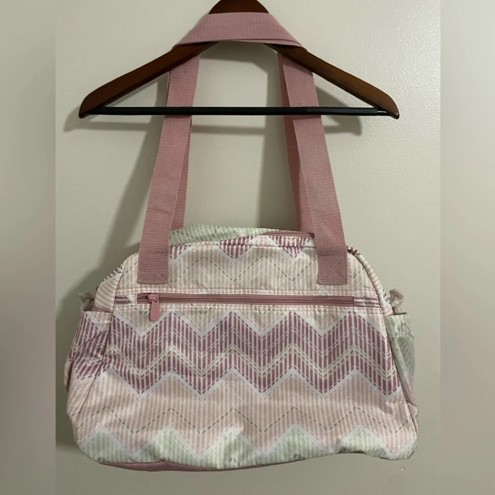 thirty-one Pink Chevron Baby Diaper Bag